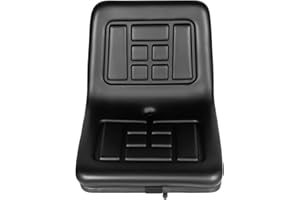 MINRS Sedile per trattore, imbottitura imbottita, universale, con schienale, in pelle PVC, impermeabile, sedile per carrelli elevatori, escavatori, tosaerba e dumper