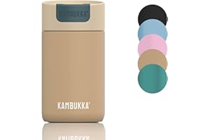 Kambukka Izolowany Kubek do Kawy, Tworzywo Sztuczne, Brązowy, 300 ml