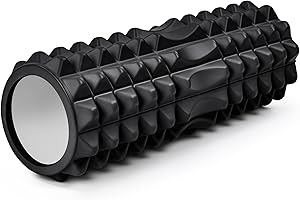 T-LOVENDO.ES Rodillo de Espuma para Masajes Musculares | Foam Roller Texturizado para Espalda, Piernas y Yoga | Liberación Miofascial y Estiramiento |Ideal Post Entrenamiento | Alta Densidad 12x33cm