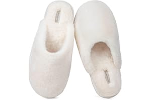Snug Leaves Damen Flauschige Hausschuhe mit Kunstfell und Memory Foam