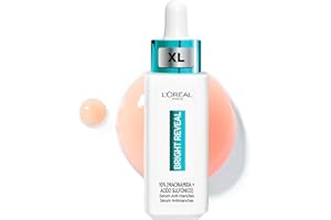 L'OREAL PARIS L'Oréal Paris Bright Reveal Serum Anti-manchas, Para Todo Tipo de Piel, Manchas Oscuras Reducidas, Con Niacinamida y Ácido Aminosulfónico, Formato XL