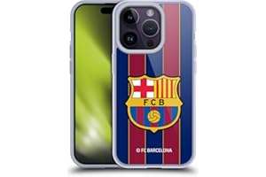 Head Case Designs Licenciado Oficialmente FC Barcelona Casa 2020/21 Kit de Cresta Caso Funda de Gel Suave Compatible con Apple iPhone 14 Pro