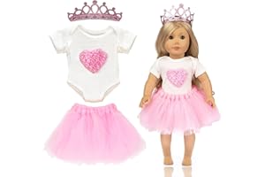 AUGESAK Vestiti per Bambole Baby Doll e Cicciobello, Abiti per Bambolotti 35-45CM, Accessori per Ragazze e Ragazzi (Non Include Bambola)