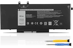 K KYUER 68Wh 3HWPP Batterie pour Dell Latitude 5401 5410 5411 5501 5510 5511 Precision 3541 3550 3551 Inspiron 17 7706 15 7500 7506 2-in-1 Black Edition 10X1J N2NLL 1VY7F 3PCVM 401D9 JG75F 451-BCMN