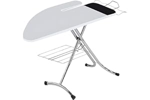 Top House Italia Combiboard Asse da Stiro con Stiramaniche - 125x48 cm - Salvaspazio, robusto, pieghevole - Copriasse anti piega termoriflettente