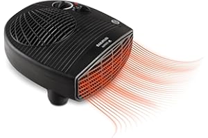 Taurus TFH-3001 - Calefactor, 2000W, 2 potencias de calor, función ventilador, termostato regulable, sistema de seguridad, diseño compacto 26x25x10 cm