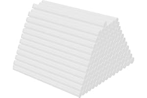ABN FINEST Hot Melt Glue Sticks 11mm x 200mm Double Length for Glue Gun, Kids DIY Art & Craft School Transparent Clear Adhesive Strong Multipack of 50
