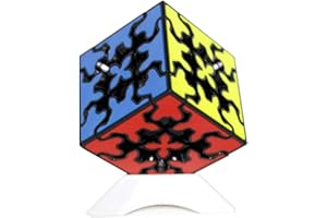Oostifun MO FANG GE Gear Cube 3x3 Puzzle Cube Puzzles 3D 3x3x3 Cubes Puzzle Lisse Cube Twist avec Un trépied Cube (Noir)