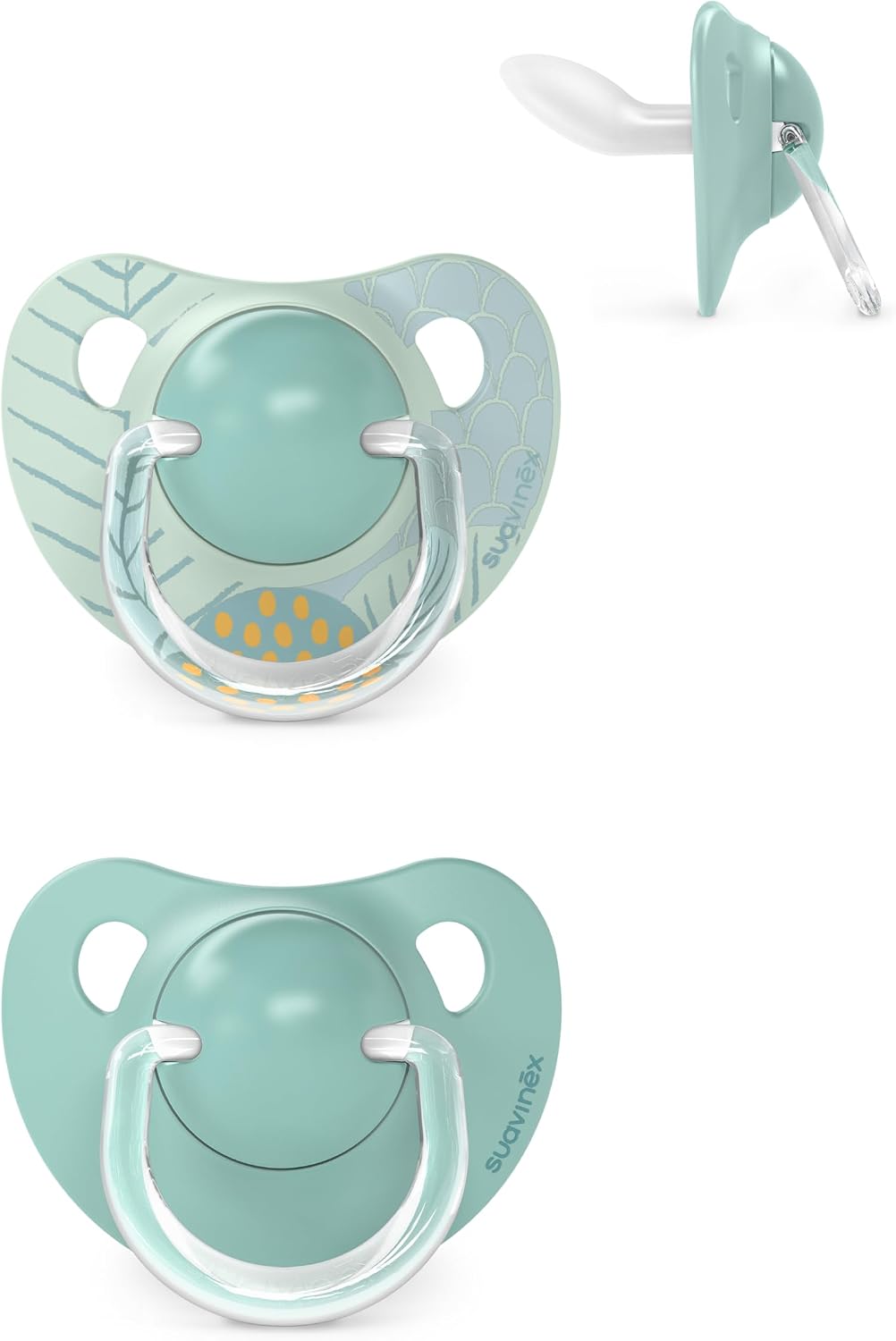 Suavinex, Pack de 2 Chupetes con Tetina Anatómica de Silicona SX Pro, para Bebés +18 Meses, Tetina más Plana y Flexible, Dreams Azul
