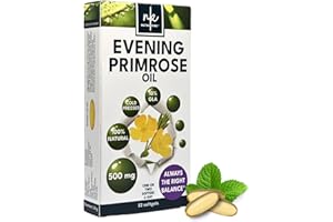 Evening Primrose Oil by NutraKing - Evening Primrose Oil 1000mg per Serving with 10% Gamma-Linolenic Acid & Omega 6 Essential Fatty Acid (32 Capsules)