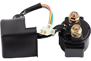 WOOSTAR 2 Pin Starter Solenoid Relay Replacement for 50cc 110cc 150cc 200cc 250cc Taotao Buyang Coolsport Kazuma Sunl Roketa AIM-EX ATV Scooter Go Kart Dune Buggy Quad Dirt Pit Bike Moped