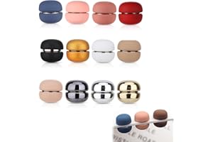 QQDBT 12Pair Hijab Magnets, Strong Magnetic Hijab Pins, Multi Purpose No Snag Hijab Magnets Colorful Pinless Brooch Small Magnetic Scarf Clasp for Women Girls Clothing Shawl Muslim Scarf Multi Use Round