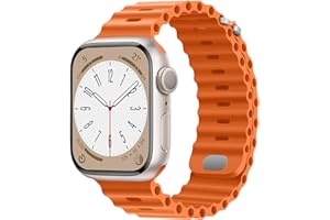HITZEE Pasek kompatybilny z Apple Watch 49 mm, 45 mm, 44 mm, 42 mm, 41 mm, 40 mm, 38 mm, miękki silikonowy pasek z klamrą, kompatybilny z Apple Watch Ultra Series 8, 7, SE, 6, 5, 4, 3, 2, 1