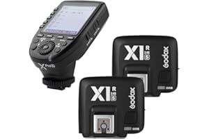 Godox XPro-S 2.4G TTL Wireless Blitzauslöser Wirless X System High-Speed mit großen LCD-Bildschirm-Sender + 2 x Godox X1R-S Controller-Empfänger für Sony Kamera