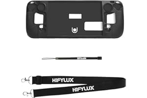 Gdraco Funda de silicona para Steam Deck 2022, silicona de cuerpo entero, protección suave, enfriamiento integral, antideslizante y anticolisión, compatible con la tabla de vapor de Valve (negro)