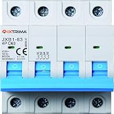 IXTRIMA Automatic magnetothermal switch 4P 63A 380V 6kA MCB C63 occupies 4 DIN modules