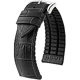 20mm-22mm-24mm Premium Deri Silikon Saat Kordonu Kayışı LS35-KRK-4