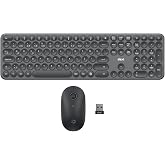 Daxi MK250 Elegance Combo Sessiz 2.4GHz Kablosuz T&uuml;rk&ccedil;e Q Klavye Mouse Seti (Grafit Gri)
