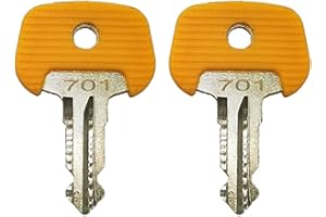 BODYA Zündschalter-Schlüssel, 2 Stück, Ersatz 701 gelb, für Jungheinrich Gabelstapler, Ameisenstapler, Komatsu 28520480
