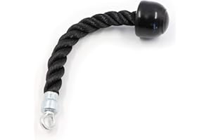 FUXUNAMZ orde de triceps à une main Corde d'entraînement pour triceps - musculation, Poignée de traction pour bras les biceps, Aide la traction, Pour l'entraînement sur le poulie, Fitness, Câble traction