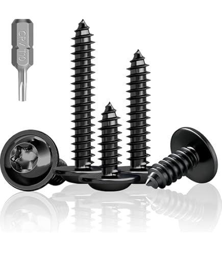 Wovar Tuin schroeven Zwart RVS 410 4 mm in 6 maten