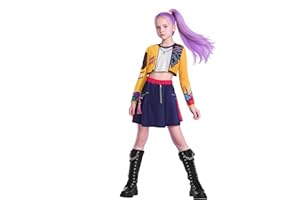 Pitevotur Rumi Zoey Dress for Girls Shirt and Dress Set Halloween Party Fancy Dress Up Costume for Kids 5-12 Years