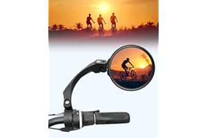CEMOFE Bike Mirror Rearview Bicycle Handlebar Mirror Right Side Bicycle mirror 360°Adjustable Fits for 18-22mm Mountain Road Bike Scooter Round 1pc