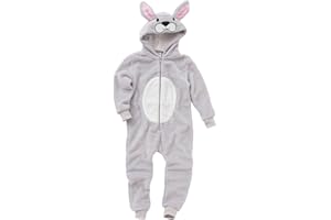 Animal Crazy Onesie Girls Boys Kids Childrens Fleece Onesies Jumpsuit Playsuit One Piece UK Seller
