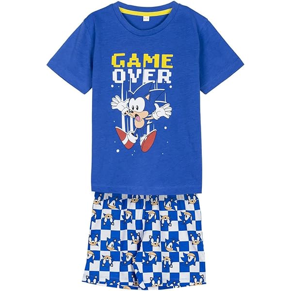 Sonic The Hedgehog 2-teiliges Set - T-Shirt & Shorts Für Jungen In Weiß