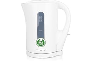 ‎EMERIO EMERIO Wasserkocher BASIC | Kunststoff BPA frei | 1.7L Volumen mit beleuchtetem Ein-/Aus-Schalter | kabellos | Auto Off | Überhitzungsschutz | herausnehmbarer Kalkfilter | 2200 Watt | WK-123483.1
