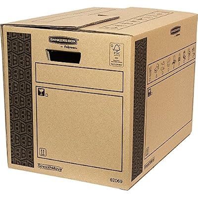 Fellowes SmoothMove Pack de 10 Boîtes à marchandises à charge lourde 35 x 37 x 50 cm