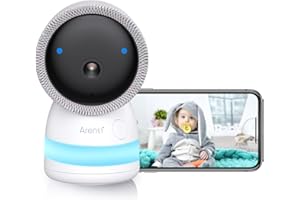ARENTI 2K/3MP Babyphone mit Kamera, PTZ Kamera Innen 355°, IR Nachtsicht, VOX-Modus, Zwei-Wege-Audio, Nachtlicht, unterstützt Mobile App Steuerung