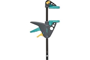 wolfcraft EHZ 65-150 Einhandzwinge PRO - Spannkraft: 90 kg - Kraftvolle Zwinge zum Spannen von Werkstücken mit nur einer Hand - Spannweite: 150 mm - 3456000