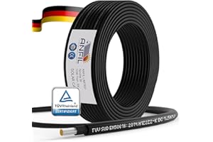 ANFIL SOLAR TECHNOLOGY Solarkabel Verlängerung ANFIL 4mm2/12AWG Solarpanel Photovoltaik Verlängerungskabel Solar PV Kabel für Fachgerechter Solarsystem Einbau (30m Schwarz)