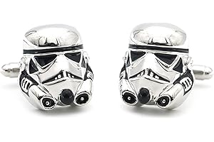 Star Wars Cufflinks Galactic Empire Imperial Stormtrooper Enamel Mask Shirt Brand Cuff Buttons Silver Plated Cuff Links Jewelry Yichener
