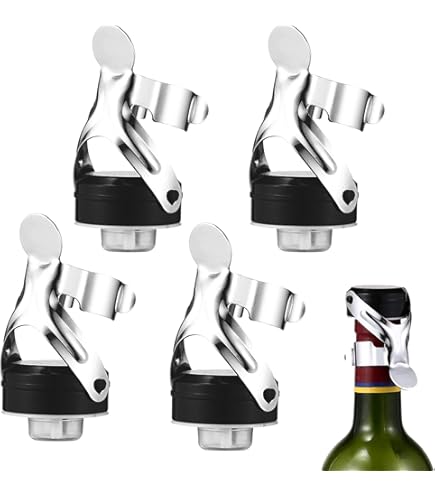 Tovbmup Wijnflesstopper met steel - Vacuüm champagnestopper
