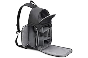 BAIGIO Bolso Bandolera para Cámara DSLR Canon Sony Nikon Pentax, Accesorios Mochila Cámara Reflex Impermeable Bolsa Cámara iPad 7.9inch y Trípode (Negro)