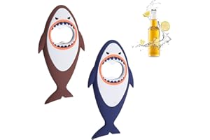 YXHZVON Magnetyczny otwieracz do butelek, 2 sztuki, otwieracz do butelek, piwo, spersonalizowany otwieracz do butelek, w kształcie rekina, metalowy otwieracz do piwa na imprezy domowe, do restauracji