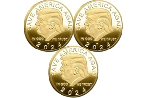YIQILAFADA Moneta 3pc Presidente Donald Trump, Trump 2024 Moneta Salva America Again Challenge Coin