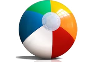 Novelty Place Aufblasbare Wasserball, Strandbälle - 12 Stück, 30cm Regenbogenfarben Beach Balls, auslaufsicheres PVC - Sommer Strand Pool Party Schulsachen, Schwimmendes Spielzeug