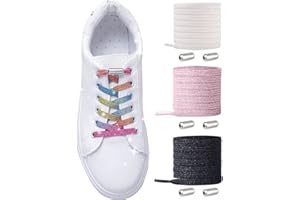 MLLTECH Cordones Elásticos para Adulto Niños | Cordones Elásticos Sin Nudo con Hebilla - Cordones Elásticos de Goma con Hebilla Metal - Elásticos Cordones de Zapatos de Colores/ Cordones Zapatillas Deporte