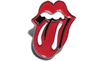 GBJUK Spilla smaltata con labbra rosse e pietre della lingua con chiusura a farfalla sul retro, Metallo