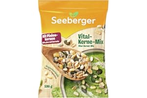 ‎SEEBERGER Seeberger Vital Kernes Mix: Crisp Mix of Pine, Sunflower, Pumpkin and Soy Kernels - as Baking Ingredient, for Salad and Cereal, Vegan | 150 g (Pack of 1) | Packaging May Vary