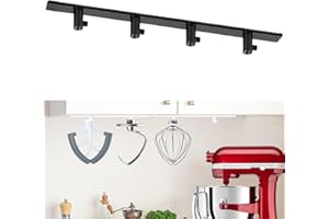 PQPO 4 Pack Standmixer Zubehör Halter Kompatibel mit Kitchen Aid Mixer Zubehör, für die Lagerung Organisieren Ihre Kitchen Aid Attachments (Schwarz)