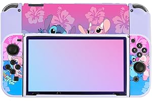 PERFECTSIGHT Case Comaptible witch Nintendo Switch OLED Protective Case, Cute TPU Switch Joycon Cases, Kawaii Dockable Shell Compatible with Nintendo Switch OLED Cover, S&A