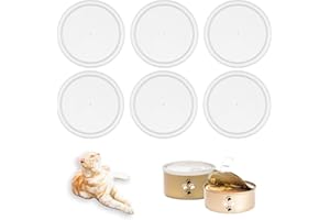 TIESOME Lot de 6 couvercles pour boîtes de conserve de 75 mm en plastique lavable pour boîtes de 800 g, couvercle transparent pour nourriture pour chat, nourriture pour chien, stockage des aliments