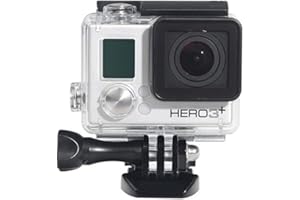 SOLIDPIN Wasserdichte Schutzhülle für Gopro Hero 4 3 Plus, drehbare Unterwasser-Tauchhülle Gehäuse für Go Pro Hero 4 3+ 3
