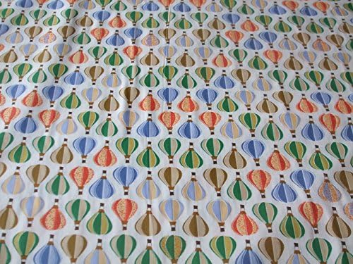 Small Hot Air Balloons 100% Cotton Fabric by the metre 58" / 147cm Wide