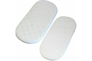 Luxe & Komfort Baby Moses Basket Mattress – Quilted Design, Hypoallergenic, Breathable [Sizes For Most Moses Baskets], Easy to Clean (70 x 35 x 4)
