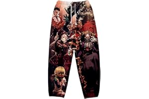 XSLGOGO Unisex Anime Overlord Hose Albedo Jogginghose Momonga Graphics Haremshose mit elastischer Taille und Kordelzug